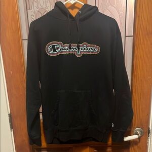 Champion Black Pullover Hoodie Sweatshirt